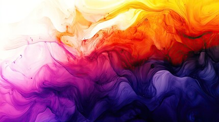 Abstract background with flowing ink patterns and bright contrasting colors, evoking a sense of fluidity and artistic expression