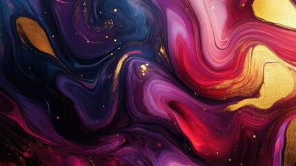 Obraz premium Abstract background with fluid, marbled textures and rich, vibrant colors, capturing a sense of organic beauty and elegance