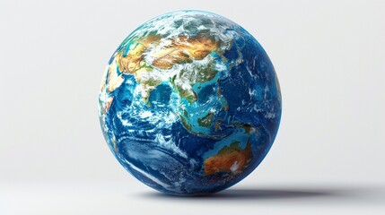 Globe with energyefficient technology and sustainable transport minimal icon flat blue background digital art space for Ad