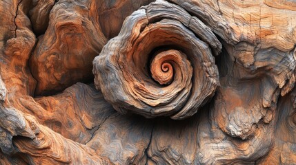 Intricate desert rock formation resembling spiral