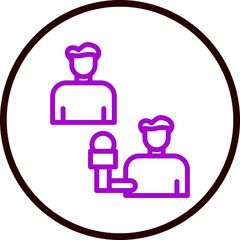 Interview Vector Line Purple Circle Black