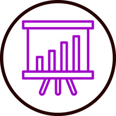 Statistics Vector Line Purple Circle Black