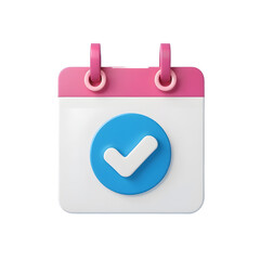 Obraz premium 3D rendering Calendar Icon Illustration, PNG clipart.
