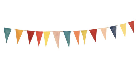 Fototapeta premium PNG Celebration decoration bunting pattern.
