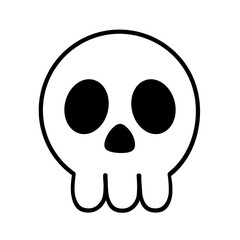 Skull in cartoon style
