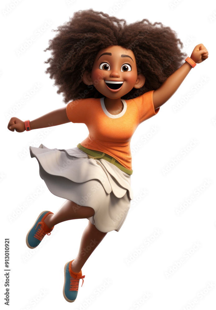 Canvas Prints png dancing jumping cartoon white background.