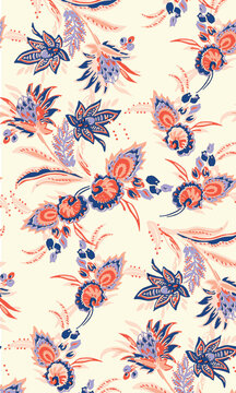 Pattern textile flowers