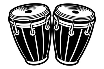 Set of drum musical toy music icon