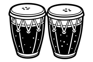 Tabla glyph and line vector