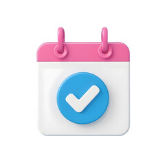 3D rendering Calendar Icon Illustration, PNG clipart.