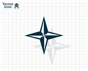 Fototapeta premium Vector dark color icon with shadow on light checkered background