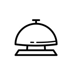 hotel bell simple vector icon