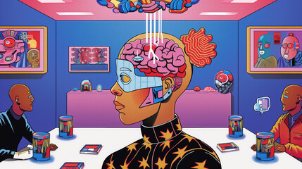 artificial intelligence, dystopia, futuristic, machine learning, robots, cyberpunk, brainy, neural networks, technology, sci-fi, automation, digital, brain, innovation, smart, algorithms