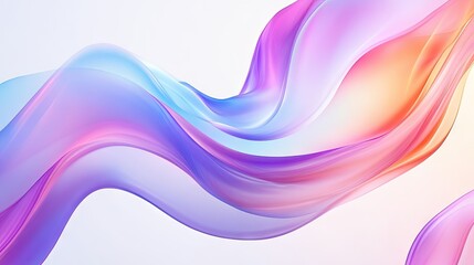 Fototapeta premium Vector illustration of flowing liquid shapes on a light white background, creating an abstract geometric design.