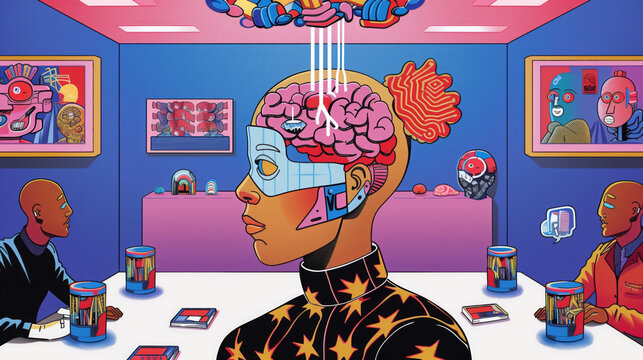 artificial intelligence, dystopia, futuristic, machine learning, robots, cyberpunk, brainy, neural networks, technology, sci-fi, automation, digital, brain, innovation, smart, algorithms