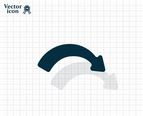 Vector dark color icon with shadow on light checkered background