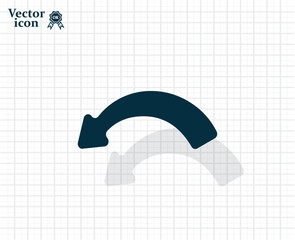 Vector dark color icon with shadow on light checkered background