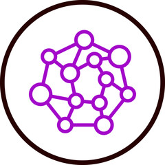 Connected Circles Vector Line Purple Circle Black