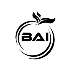 BAI letter logo Design. BAI Simple and modern monogram logo. Abstract Alphabet vector Design.