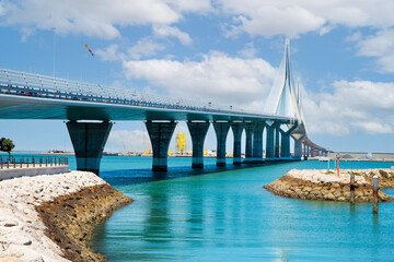 Constitution Bridge, called La Pepa, in the Bay of Cadiz, Andalusia. Spain. Europe © Analisisgadgets