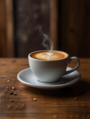 cup of coffee on table