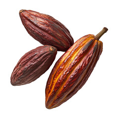 Cacao Nib Plant Tree on a White Transparent Background PNG