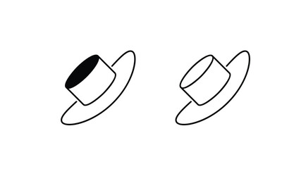 Hat icon design with white background stock illustration