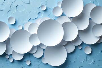 Abstract Circles on Blue Background