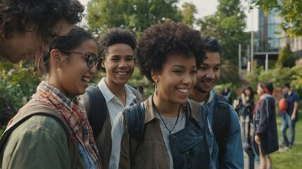 Group of Young People Standing Together