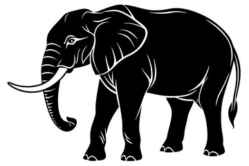 elephant vector silhouette illustration