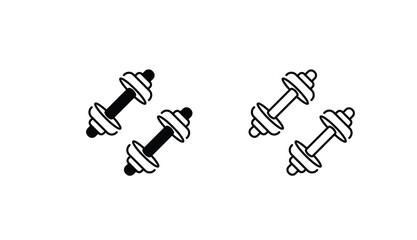 Gym Weight icon design with white background stock illustration