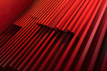 Metal background with red and white stripes.