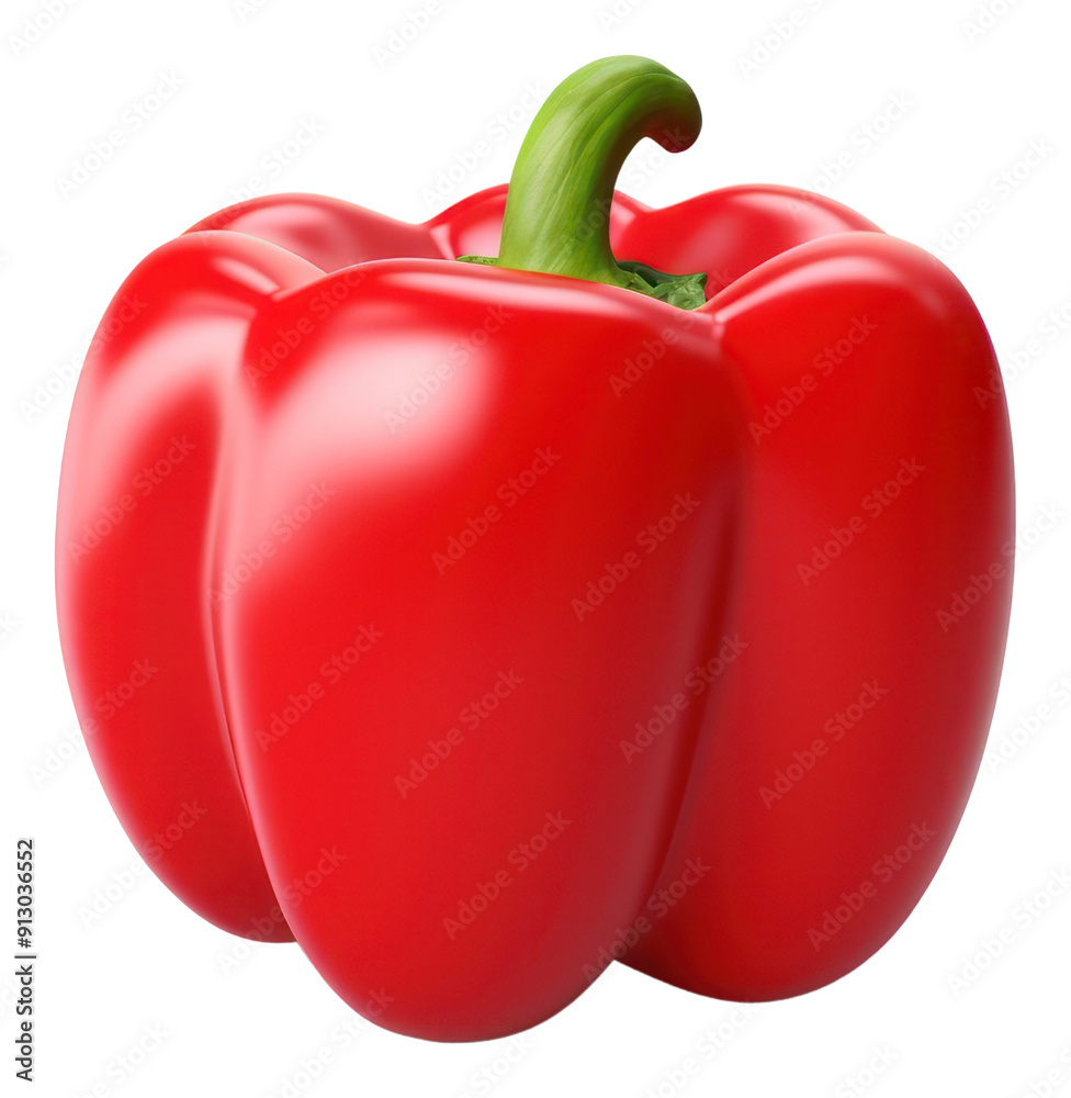 Sticker png red bell pepper vegetable plant food.