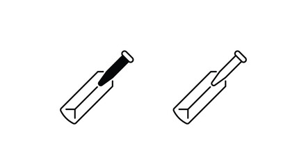 Bat icon design with white background stock illustration