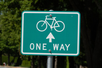 Cycling allowed one way arrow