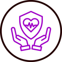 Healthcare Vector Line Purple Circle Black