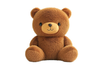 Obraz premium A cute and cozy teddy bear plush toy, perfect for children's rooms or as a comforting companion for kids and adults alike.