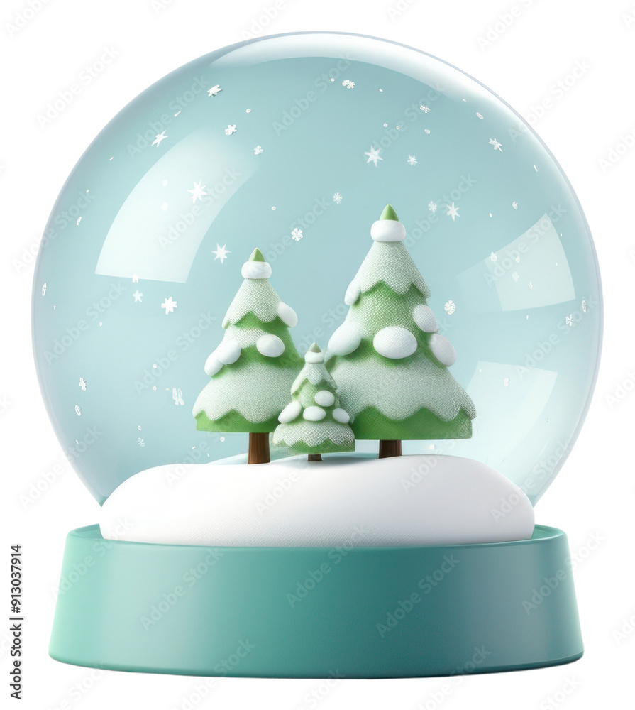 Poster png christmas snow globe.