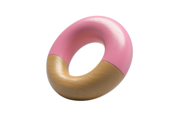 Colorful wooden toy ring designed for playful infants, safe and engaging for early childhood development.