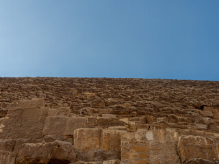 Panoramic view Pyramid of Giza in El Cairo Egypt