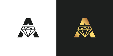 Letter A Diamond Logo Design