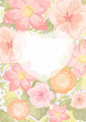 spring flower floral plants card poster print frame