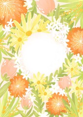 spring flower floral plants card poster print frame