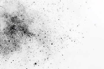 Obraz premium An abstract texture showcases dust particles and grains scattered across a white background.