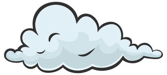 cloud drawing with black stroke and no background