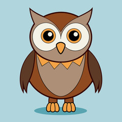 A owl full body art vector