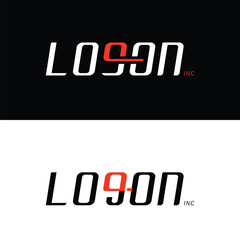 Fototapeta premium LOGON word for logo design concept