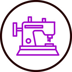 Sewing Machine Vector Line Purple Circle Black