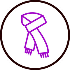 Scarf Vector Line Purple Circle Black