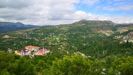 A view from Sariveliler Town in Karaman, Turkey